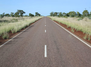 Open road Northern Territory style - Centre Bush Bus Alice Springs NT
